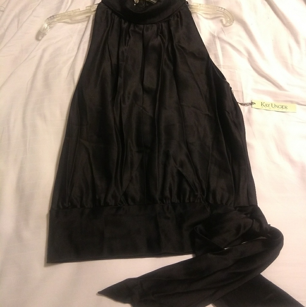 New Kay Unger Sleeveless Blouse - 100% Silk